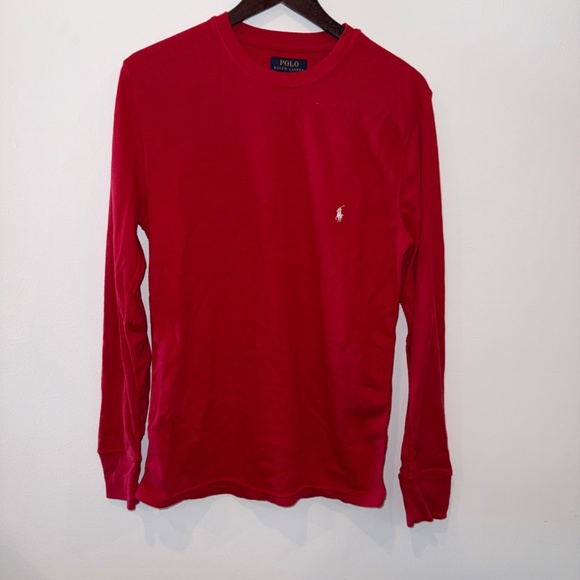 Mens Medium Red Polo long sleeve Shirt - Picture 1 of 3